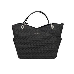 Michael Kors New Jet Set Travel Large Black Chain Shoulder Tote Retail $558